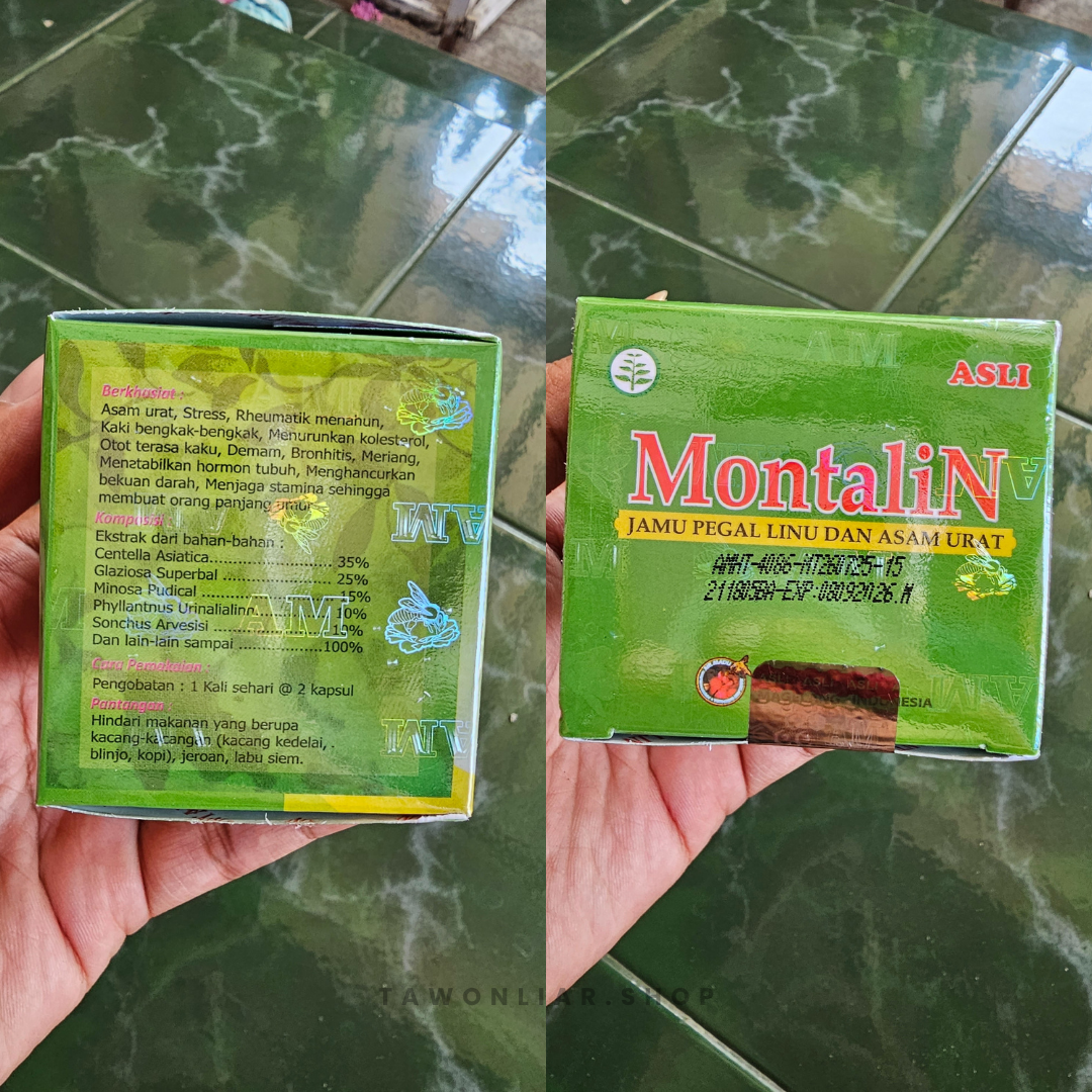 10 Box Montalin Herbs Rheumatism Pain Relief & Gout Original 100% Indonesia