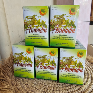 10 Box Asamulin Herbs Rheumatism Pain Relief & Gout Original 100% Indonesia