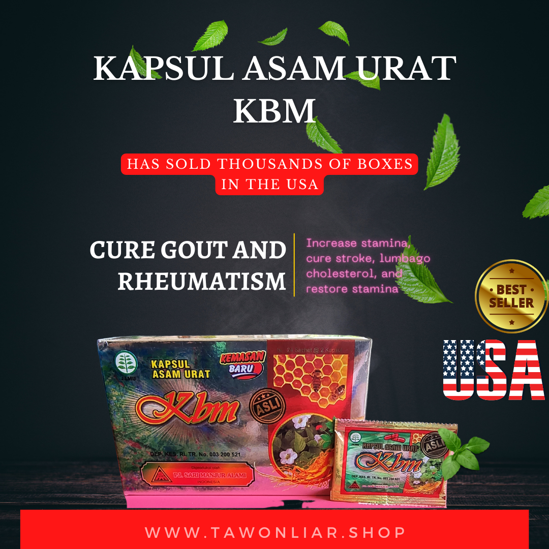 KBM Cure Gout and Rheumatism Uric Acid Capsules Original Tawon Liar Shop